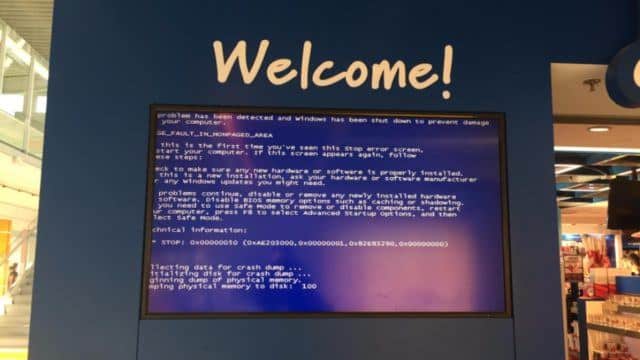 Windows blue screen error 1